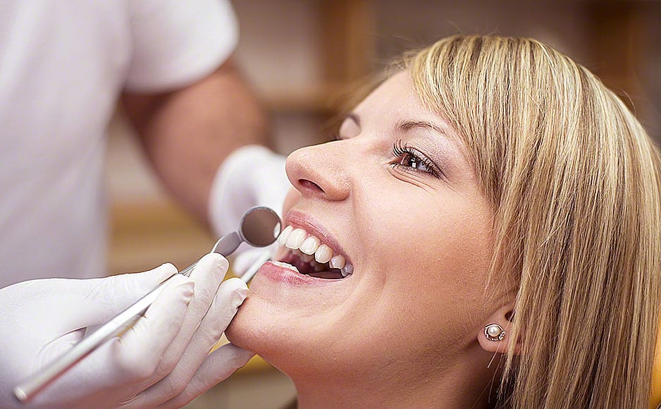 Woman at the dentis