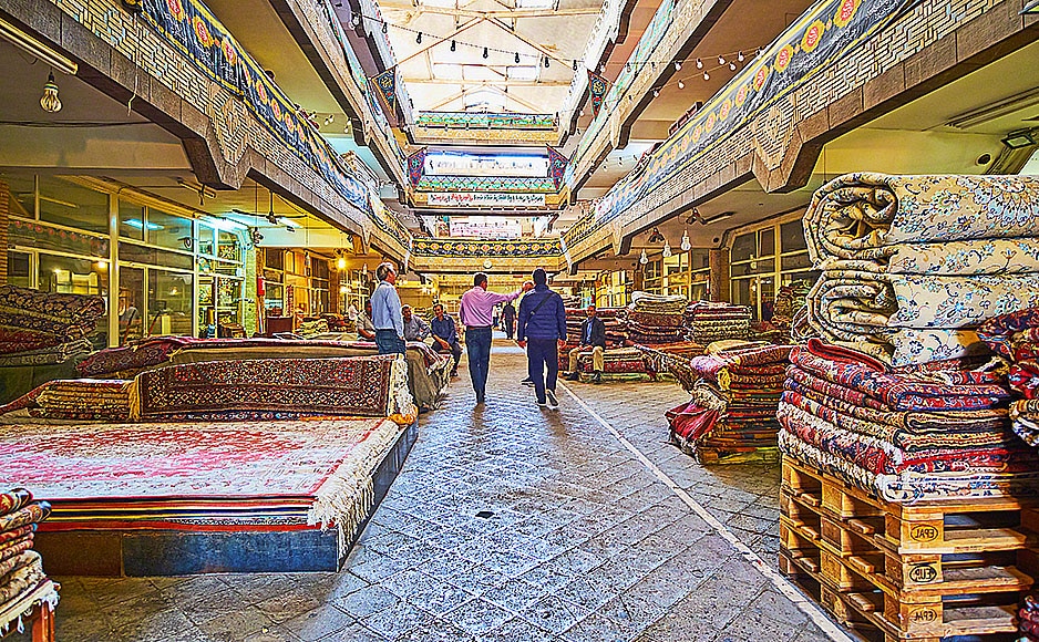 The carpets in Tehran market