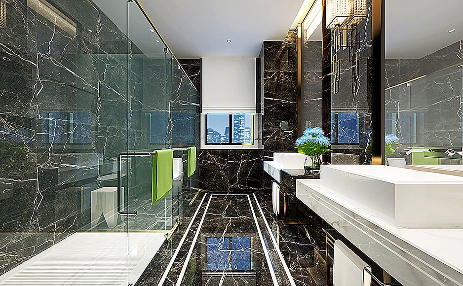 3d render of bathroom